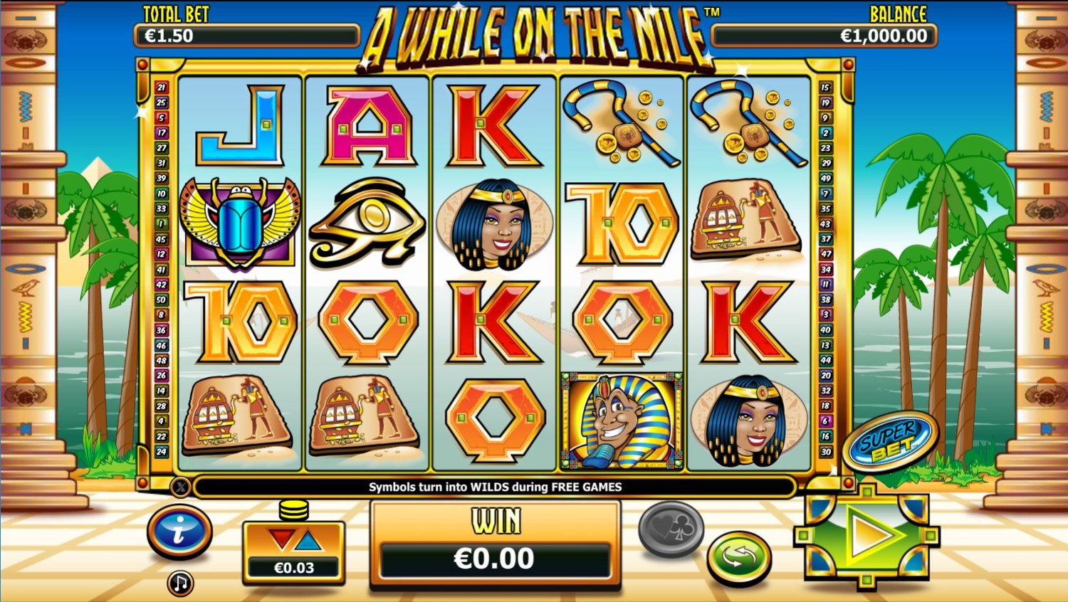 A While On The Nile Online Pokies Game Review