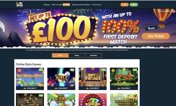 Mr Spin Casino Review & Highlights